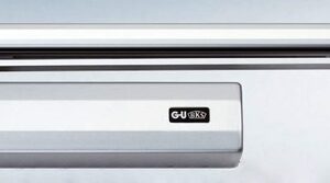 Доводчик дверний GU OTS 210 з лінійною тягою і фіксацією сріблястий (Німеччина)