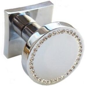 Ручка дверна ORO&ORO KNOB 105KСR-13E Swarovski хром полірований (Італія)