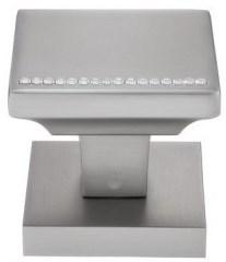 Ручка дверна на розетці ORO&ORO QUATTRO KNOB 106K CR-13E Swarovski перламутровий нікель (Італія)