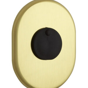 Накладка під сувальдний ключ DiSec KT088 MATRIX OVAL зі шторкою латунь полірована (Італія)