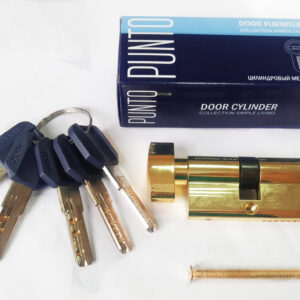 Цилиндровый механизм PUNTO Z402 60 мм 25х10х25 ключ/тумблер латунь (Китай)