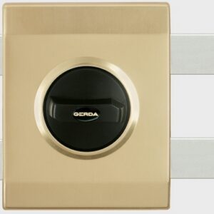 Замок накладний Gerda Tytan ZX Plus латунь полірована короткий ключ (5 кл.) (Польща)