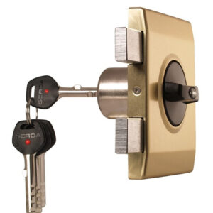 Замок накладний Gerda Tytan ZX Plus латунь сатин короткий ключ, без відповідної планки (5 кл.) (Польща)