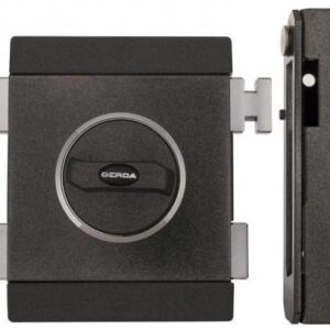 Замок накладний Gerda Tytan ZXZ графіт короткий ключ (Польща)