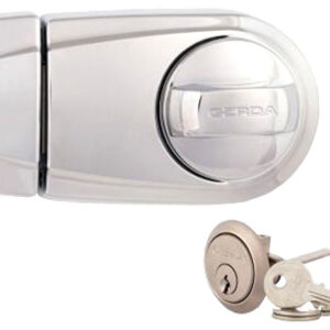 Замок накладний Gerda ZG100S хром (Польща)