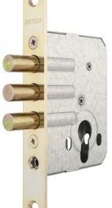 Замок врізний додатковий Gerda ZW 500 жовтий цинк (Польща)