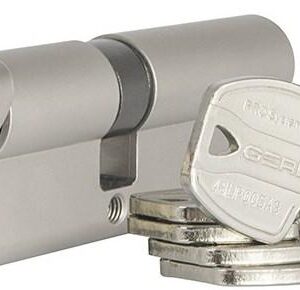 Циліндр GERDA PRO SYSTEM VARIANT 80 мм 30/50 ключ/тумблер нікель (Польща)