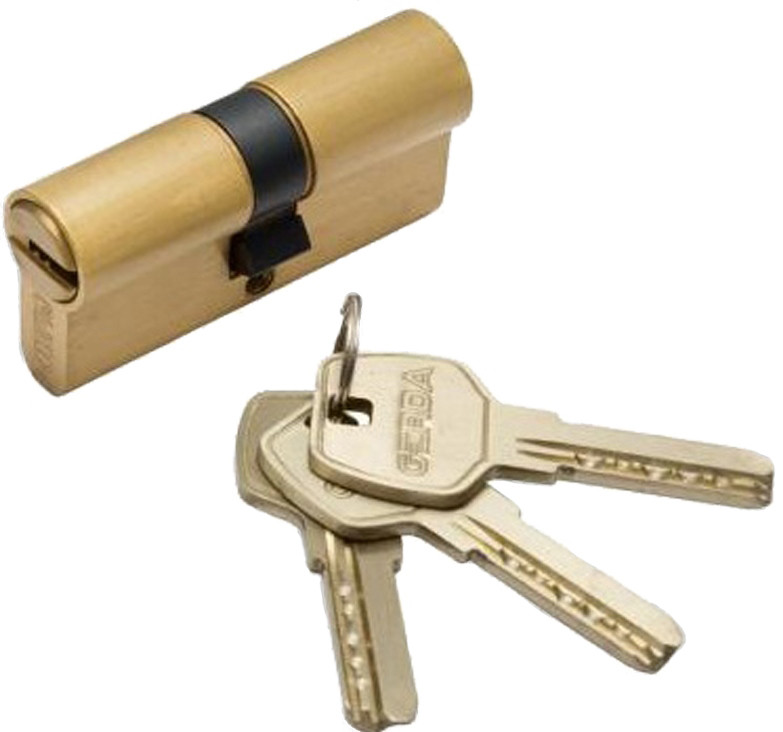 Циліндр GERDA WKMT-1 60 мм 30/30 ключ/ключ латунь (Польща)