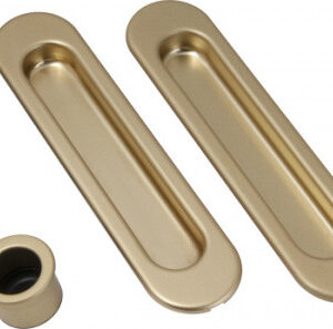 Набір ручок для розсувних дверей AGB Scivola матова латунь (Італія)