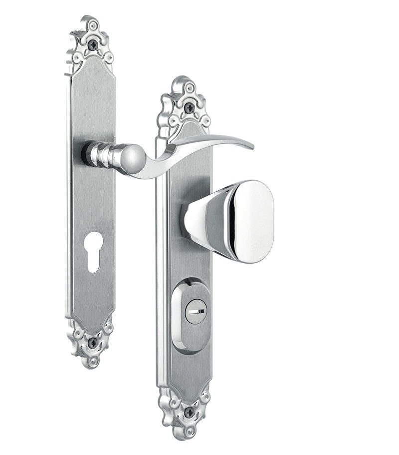 Фурнітура захисна ROSTEX OZDOBNA R fix-mov 72 мм хром матовий 22 мм 40-45 мм права (Чехія)