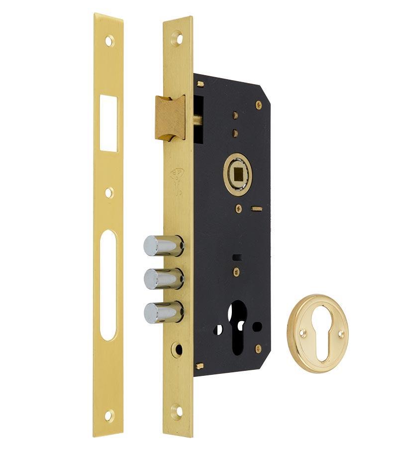 Замок врізний MUL-T-LOCK 1-WAY DIN 204S PB UNIV ВЅ45мм 85мм SP (Ізраїль)