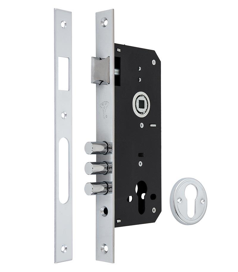 Замок врізний MUL-T-LOCK 1-WAY DIN 204S NC UNIV ВЅ45мм 85мм SP (Ізраїль)