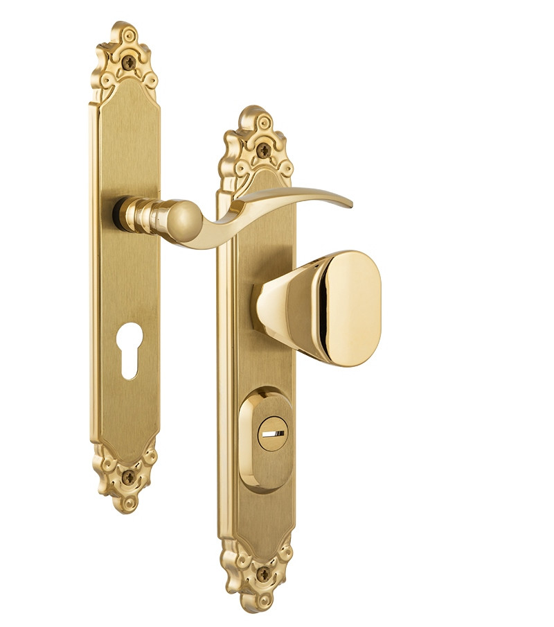 Захисна фурнітура ROSTEX OZDOBNA R fix-mov 90 мм титан pvd матовий 22 мм 40-45 мм ліва (Чехія)