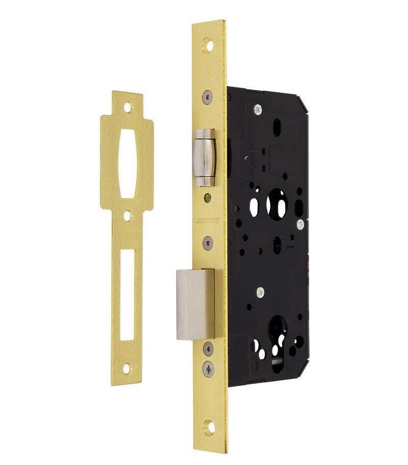 Замок врізний SANTOS 1-WAY DIN 712 PB UNIV ВЅ55мм 72мм with_roller SP (Португалія)