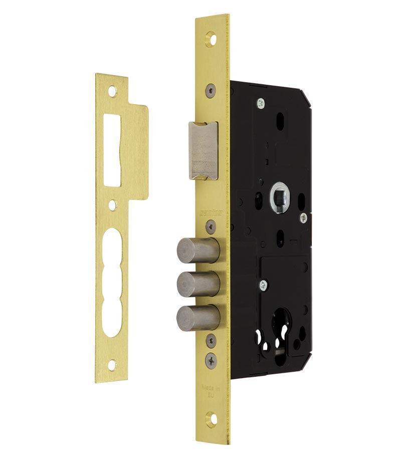 Замок врізний SANTOS 1-WAY DIN 385 PB UNIV ВЅ55мм 85мм SP (Португалія)