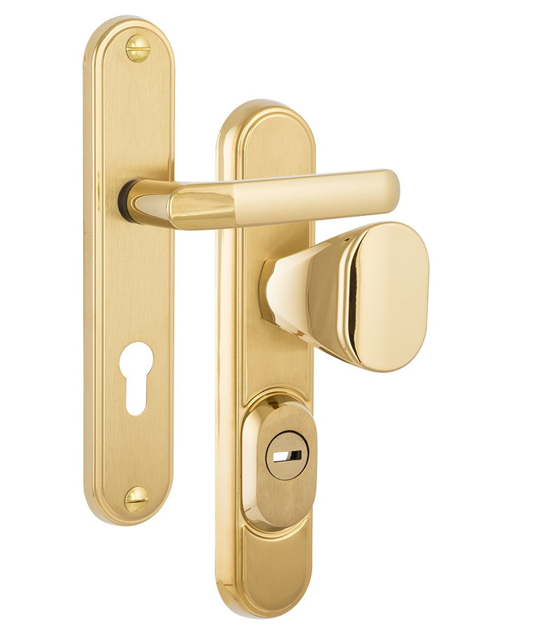 Захисна фурнітура ROSTEX DECOR R fix-mov 90 мм титан pvd матовий 40-45 мм Ovalne/Baryt TI (Чехія)