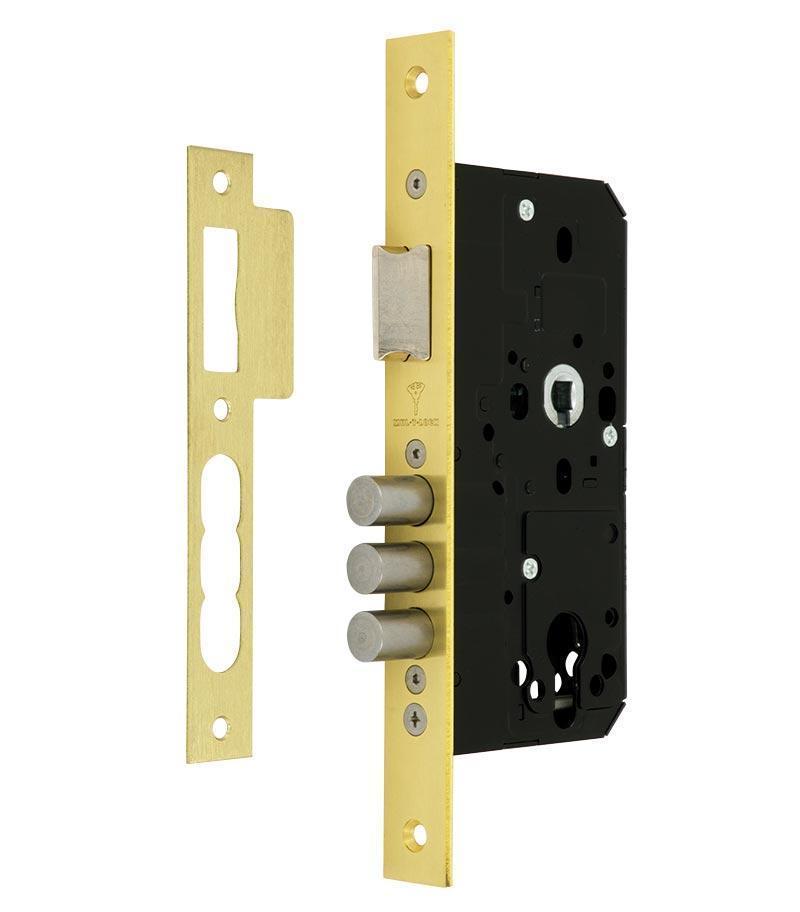 Замок врізний MUL-T-LOCK 1-WAY DIN 385 PB UNIV ВЅ45мм 85мм SP (Ізраїль)