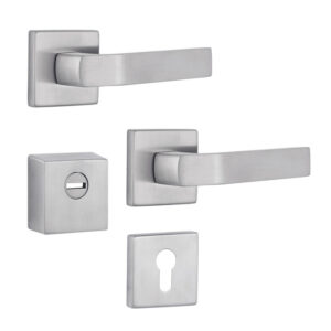 Фурнітура захисна ROSTEX QUADRUM R/H mov-mov нерж. сталь мат. кріплення ручки накладні (Чехія)