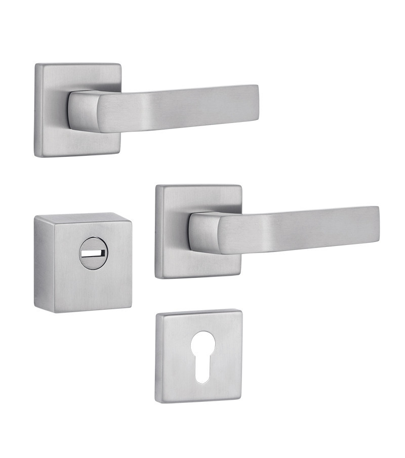 Фурнітура захисна ROSTEX QUADRUM R/H mov-mov нерж. сталь мат. кріплення ручки накладні (Чехія)