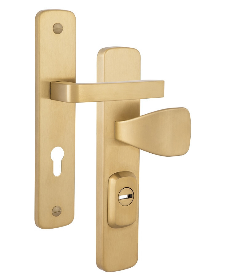 Захисна фурнітура ROSTEX ASTRA R fix-mov 90 мм нержавіюча сталь матовий титан pvd (Чехія)