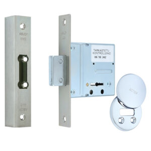 Замок врізний ABLOY 1-WAY сувальдний 428 CR ВЅ50мм 3KEY SP з планкою 0065 і комплектом щитків (Фінляндія)