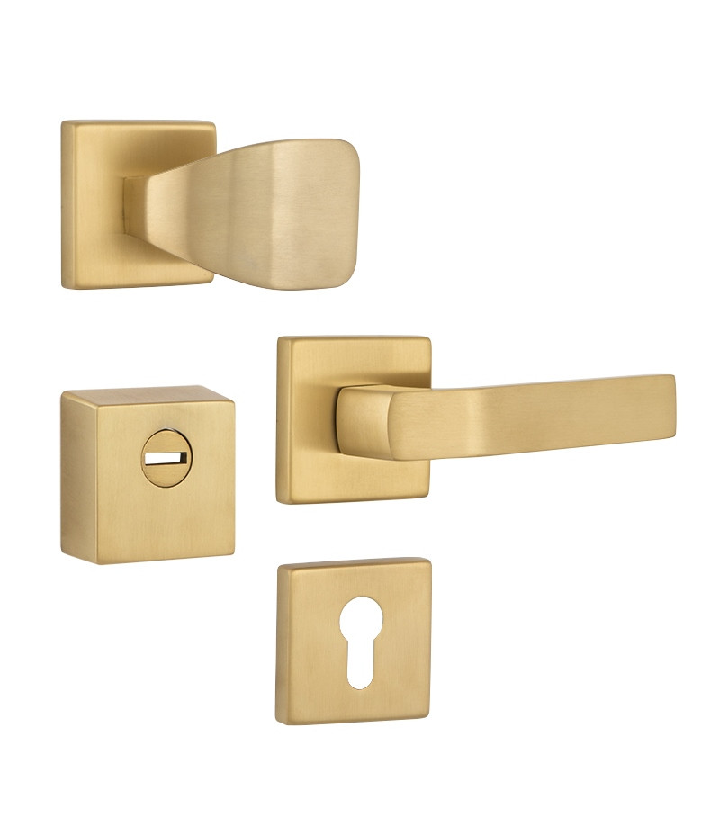 Захисна фурнітура ROSTEX QUADRUM R/H fix-mov нержавіюча сталь матовий титан pvd 23 мм (Чехія)