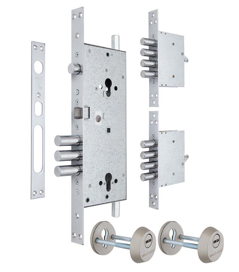 Замок врізний MUL-T-LOCK 3-WAY DIN+DIN 415G CR SATIN_NICKEL UNIV BS63мм 2_protectors SP (сюнь)