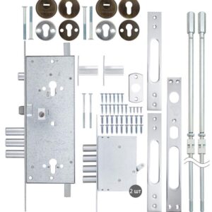 Замок врізний MUL-T-LOCK 3-WAY DIN+DIN 415G CR SATIN_NICKEL UNIV ВЅ63мм 2_protectors SP (Ізраїль)