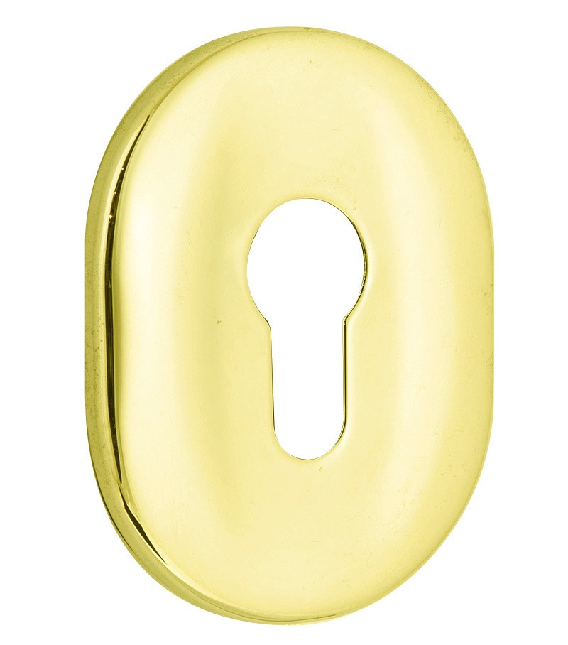 Щиток MUL-T-LOCK A618 DIN OVAL 40-50 мм латунь PVD без шторки (Ізраїль)