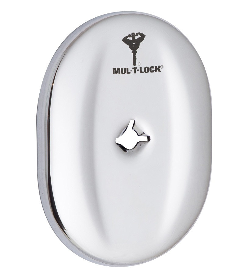 Накладка MUL-T-LOCK A702 OMEGA OVAL без шторки хром полірований (Ізраїль)