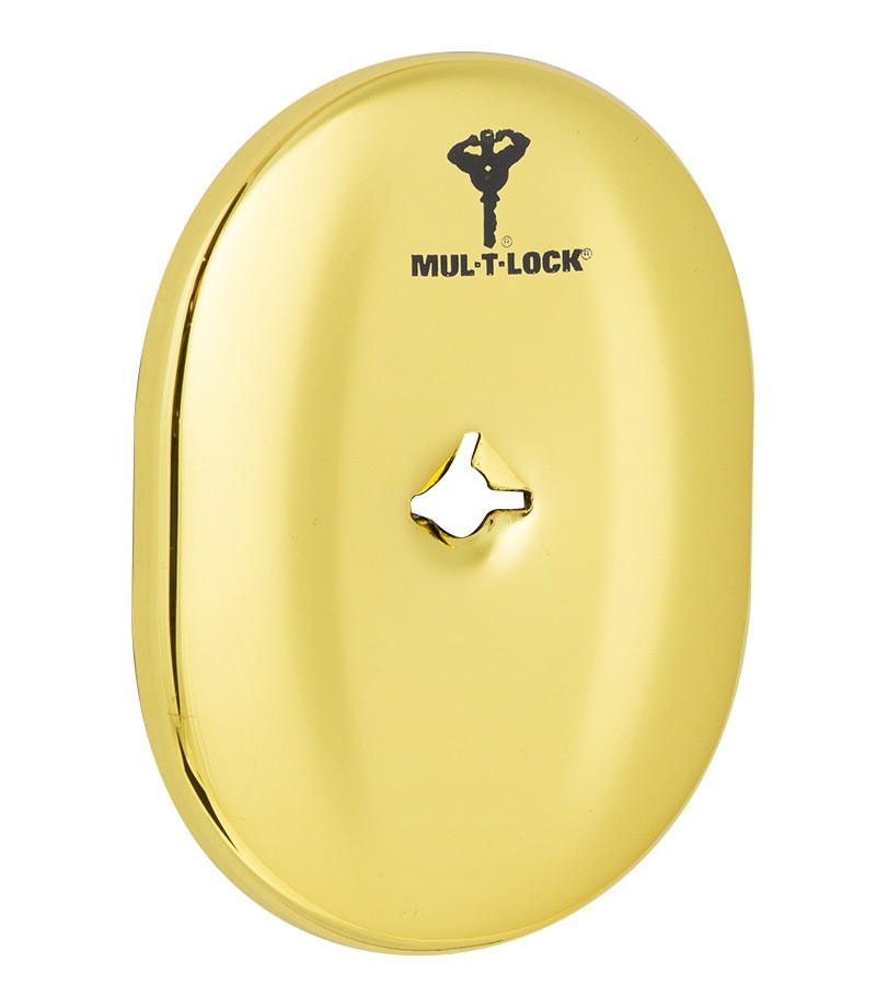 Накладка MUL-T-LOCK A703 OMEGA OVAL без шторки латунь PVD (Ізраїль)