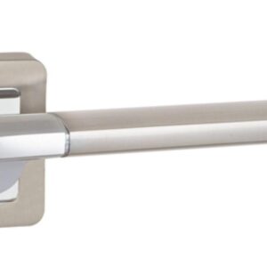 Ручка дверна на розетці PUNTO GALAXY матовий нікель / хром (Китай)