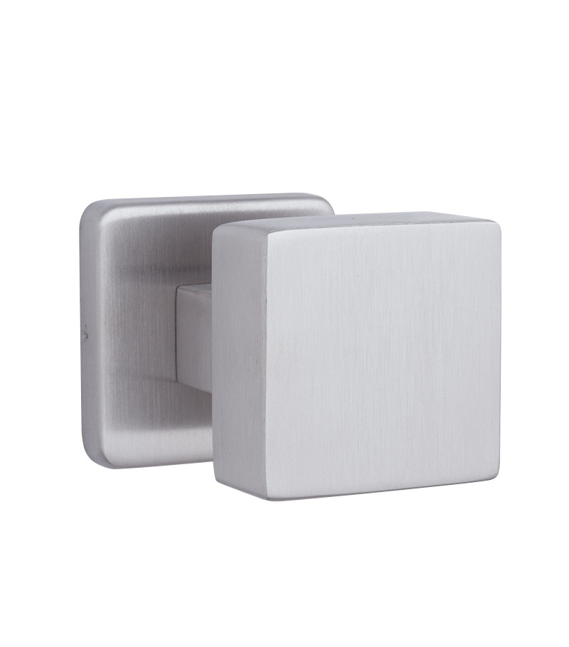 Ручка дверна ROSTEX DESIGN H53 fix SQUARE Нерж.сталь мат шток 65 мм (Чехія)