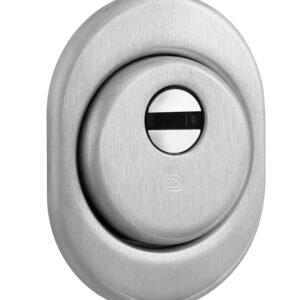Броненакладка DISEC SFERIK BD16/4 DIN OVAL 25 мм нержавіюча сталь матова (Італія)