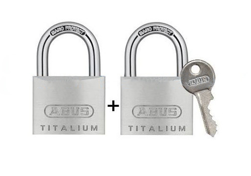 Замок навісний Abus 726TI/40 Twins (комплект замків 2шт) Німеччина