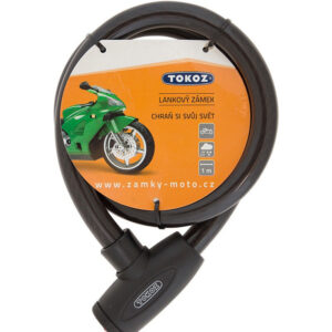 Замок тросовий для велосипеда TOKOZ MOTO BLACK 100 см 2KEY ТК8 (Чехія)