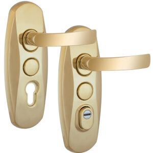 Фурнітура захисна MUL-T-LOCK PLATINUM SH300 mov-mov DIN PLATE 85/90 мм Латунь полірована (Чехія)