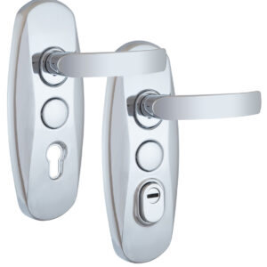 Захисна фурнітура MUL-T-LOCK PLATINUM SH300 mov-mov DIN PLATE 85/90 мм Хром полірований (Ізраїль)