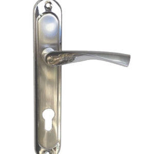 Ручка на планці Punto Corona STL Yale 85 мм SN/CP матовий нікель/хром (Китай)