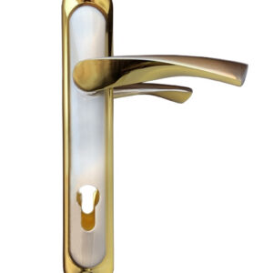 Ручка на планці Punto Corona STL Yale 85 мм SN/GP матовий нікель/золото (Китай)