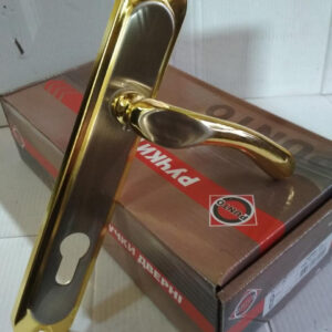 Ручка на планці PUNTO KUMRU STL Yale 85 мм SN/GP матовий нікель/золото (Китай)