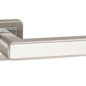 Ручка поділена PUNTO MARS QR SN/WH-19 матовий нікель/білий (Китай)