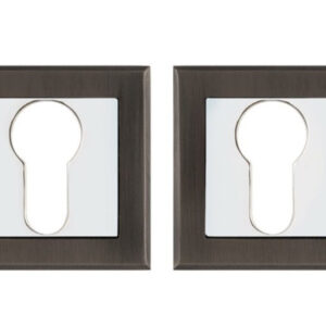 Накладка під циліндр Punto ET QL GR/CP-23 графіт/хром (Китай)