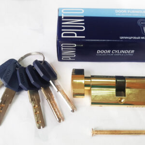 Циліндровий механізм PUNTO Z402 80 мм 35х10х35 ключ/тумблер латунь (Китай)