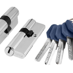 Циліндровий механізм PUNTO Z400 90 мм 35х10х45 ключ/ключ хром (Китай)