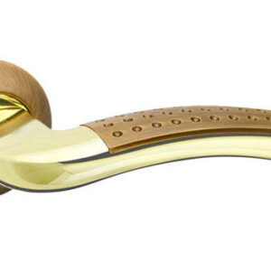 Ручка дверна на розетці Fuaro INTRO RM AB/GP-7 бронза/золото (Китай)