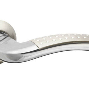 Ручка дверна на розетці Fuaro INTRO RM SN/CP-3 матовий нікель/хром, квадрат 8х140 мм (Китай)