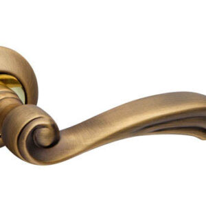 Ручка дверна на розетці Fuaro OPERA RM AB/GP-7 бронза/золото (Китай)