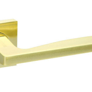 Ручка дверна на розетці Fuaro ROCK KM SG/GP-4 матове золото/золото (Китай)