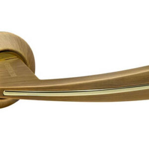 Ручка дверна на розетці Fuaro SOUND RM AB/GP-7 бронза/золото (Китай)